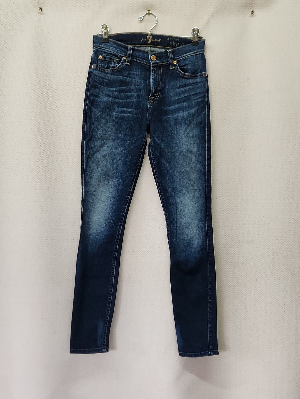 7 For All Mankind Dark Blue Skinny Jeans